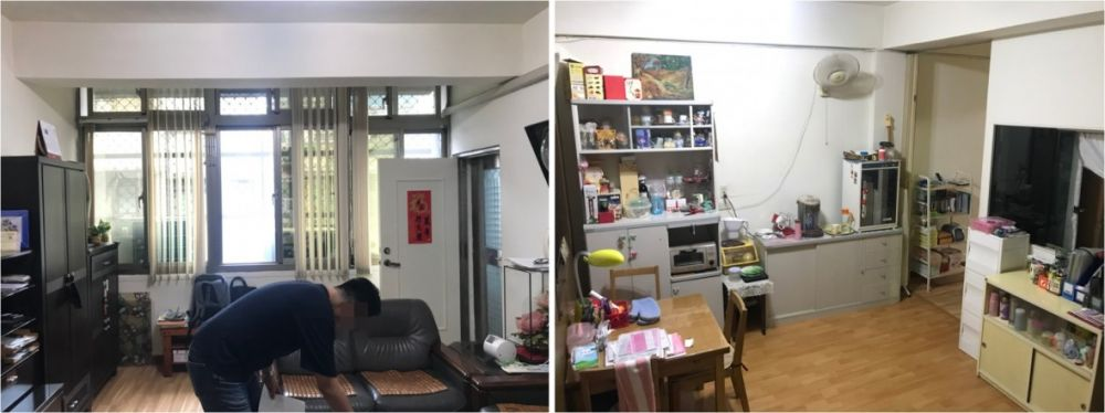 大安區案例空間在改造前因格局規劃不良而有光線不足和走道狹長的問題。
(Source:MUJI RENOVATION 授權提供,100 室內設計,https://www.100.com.tw/article/Mjc1MA==)