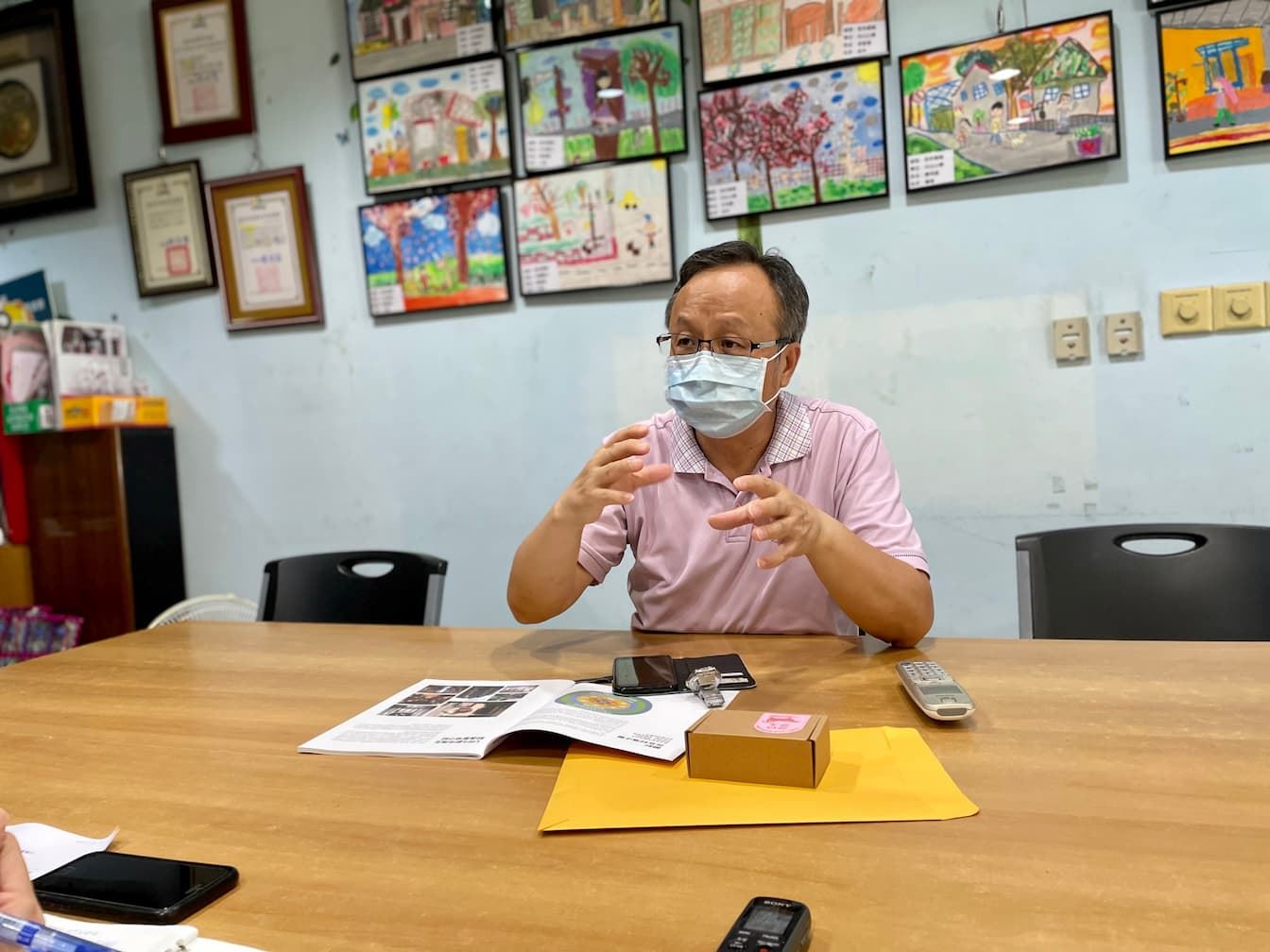 鄢健民認為所有明興社區防災行動的初衷,其實只是「我們怎麼去營造一個安全的環境」(Source: 劉學墉攝)