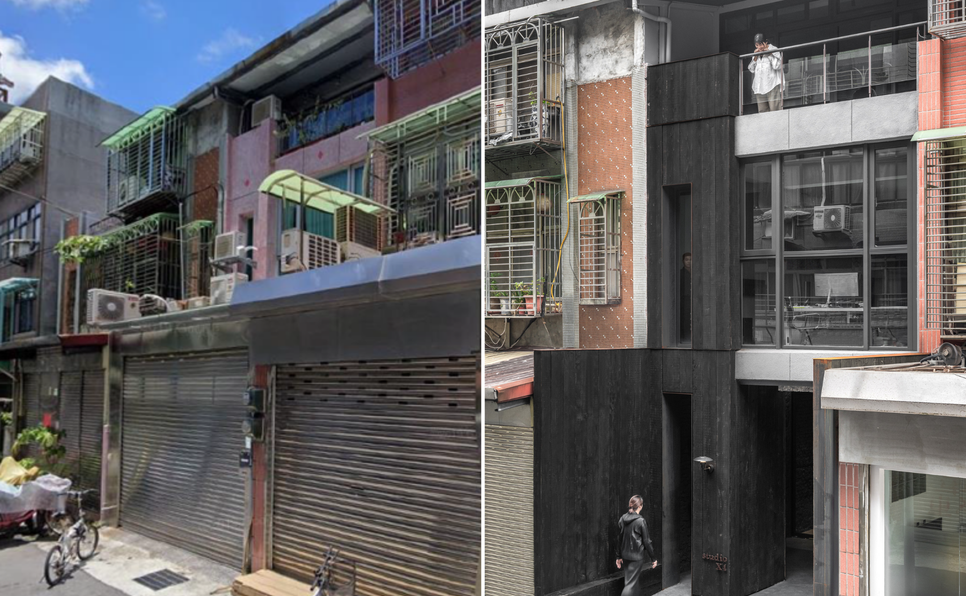用減法還原建築的本質。不追求全新的樣貌,而是去除多餘的加蓋與鐵窗,透過「整理」而非「重建」,讓老屋以最純粹的姿態與街區對話。