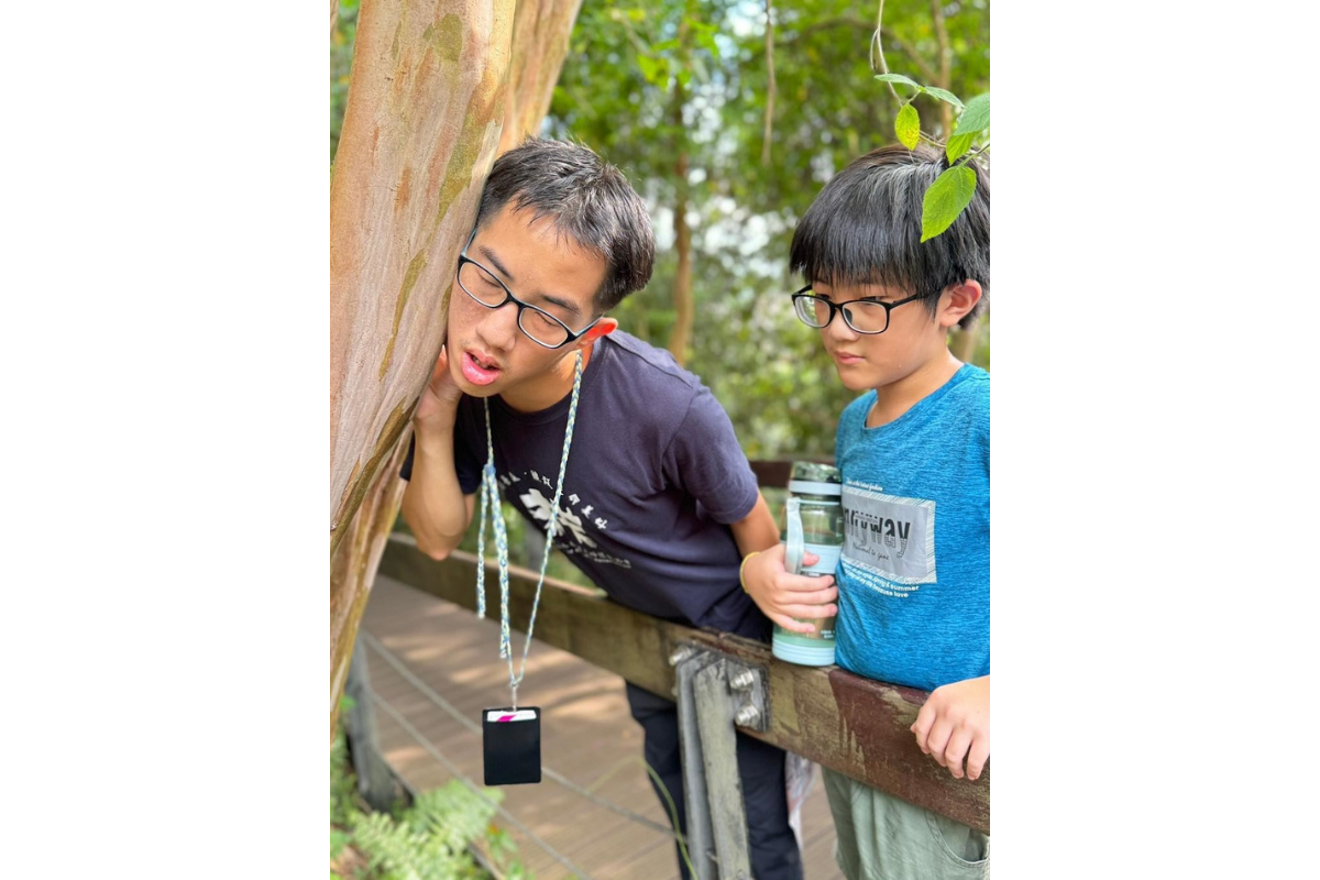 在導覽中加入認識自然、植物的內容,帶大家聆聽樹木的語言,感受自然的美好(Source:社團法人希望共好發展協會臉書專頁)