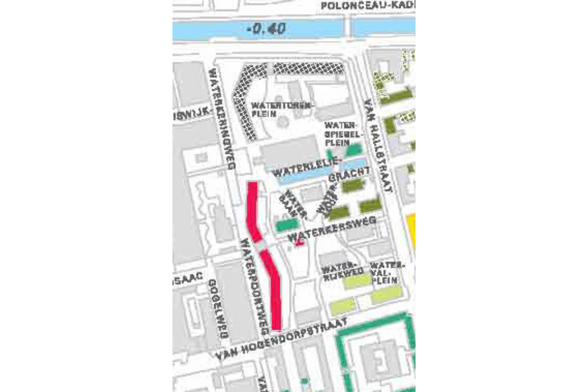 (GWL-Terrain社會住宅分佈。圖片來源:Atlas Sociale Woningbouw Amsterdam 2007)