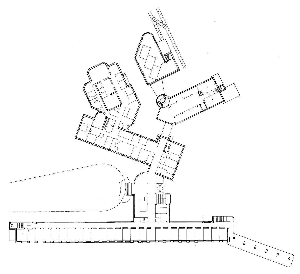 （Paimio Sanatorium 建築平面圖 / Plans of Architecture）