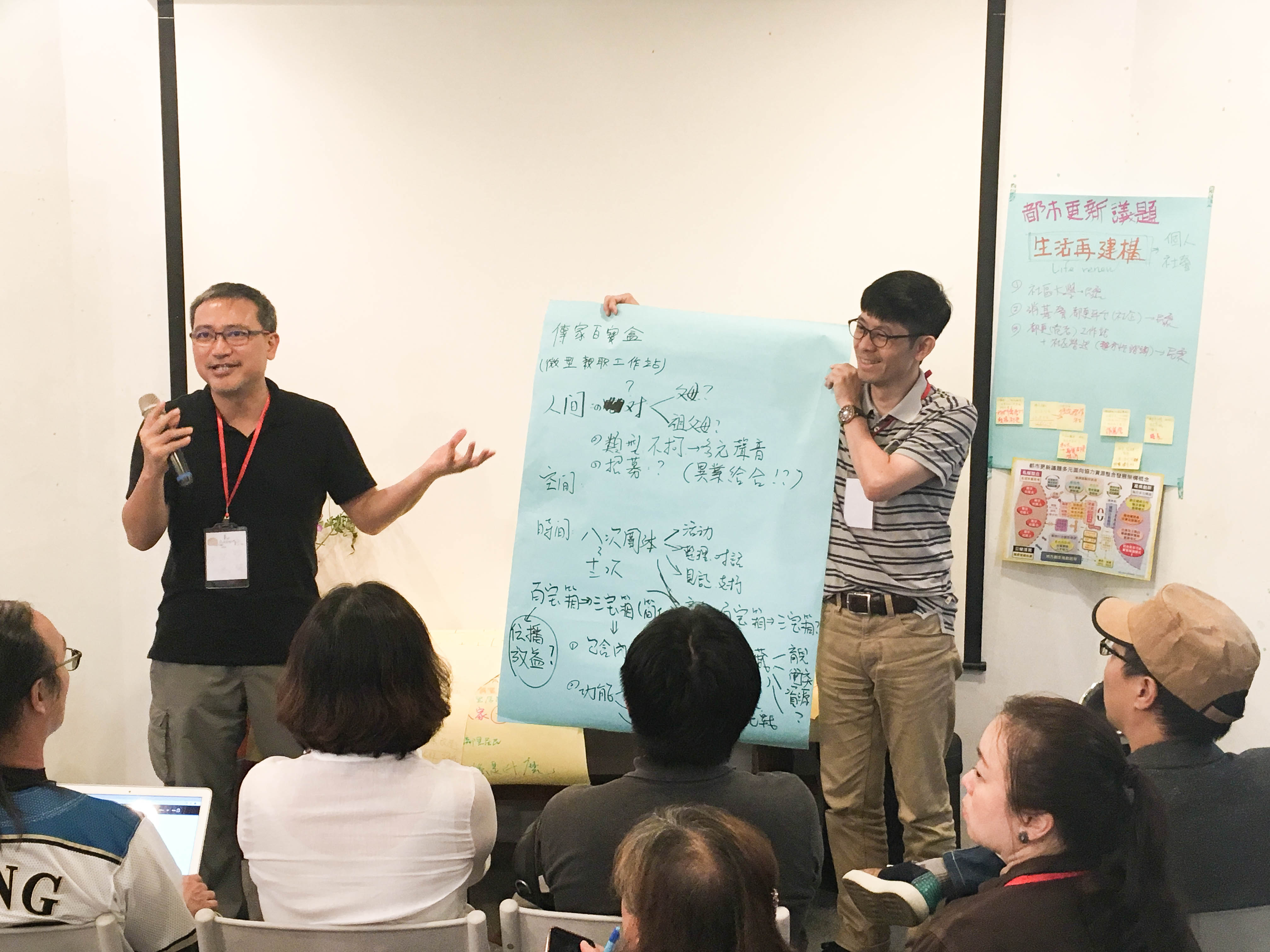 （成果交流時間各組分享議題松後更聚焦的提案）